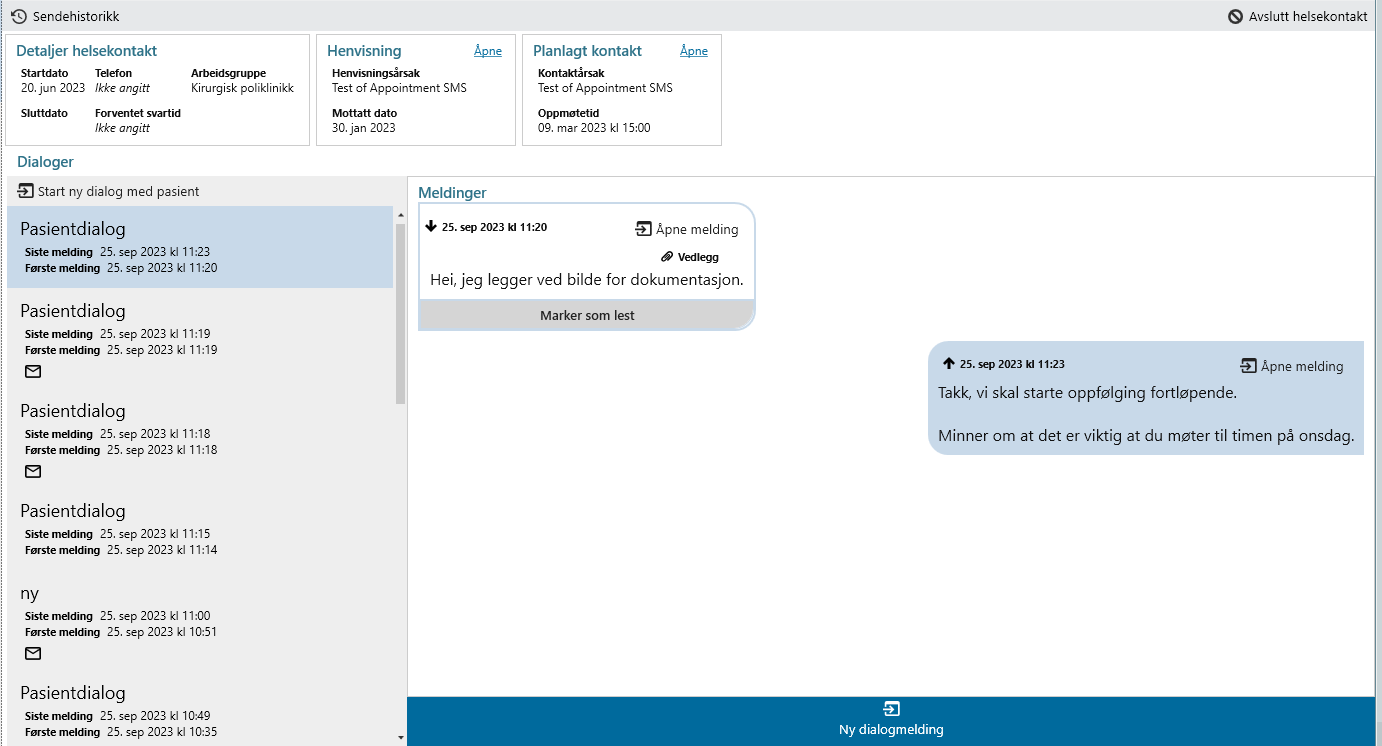 Eksempel, Samtalevisning