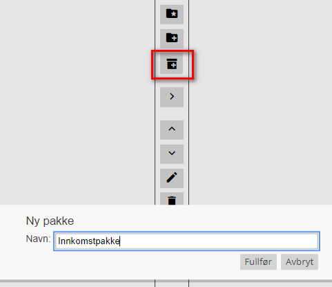 Oppretter ny pakke
