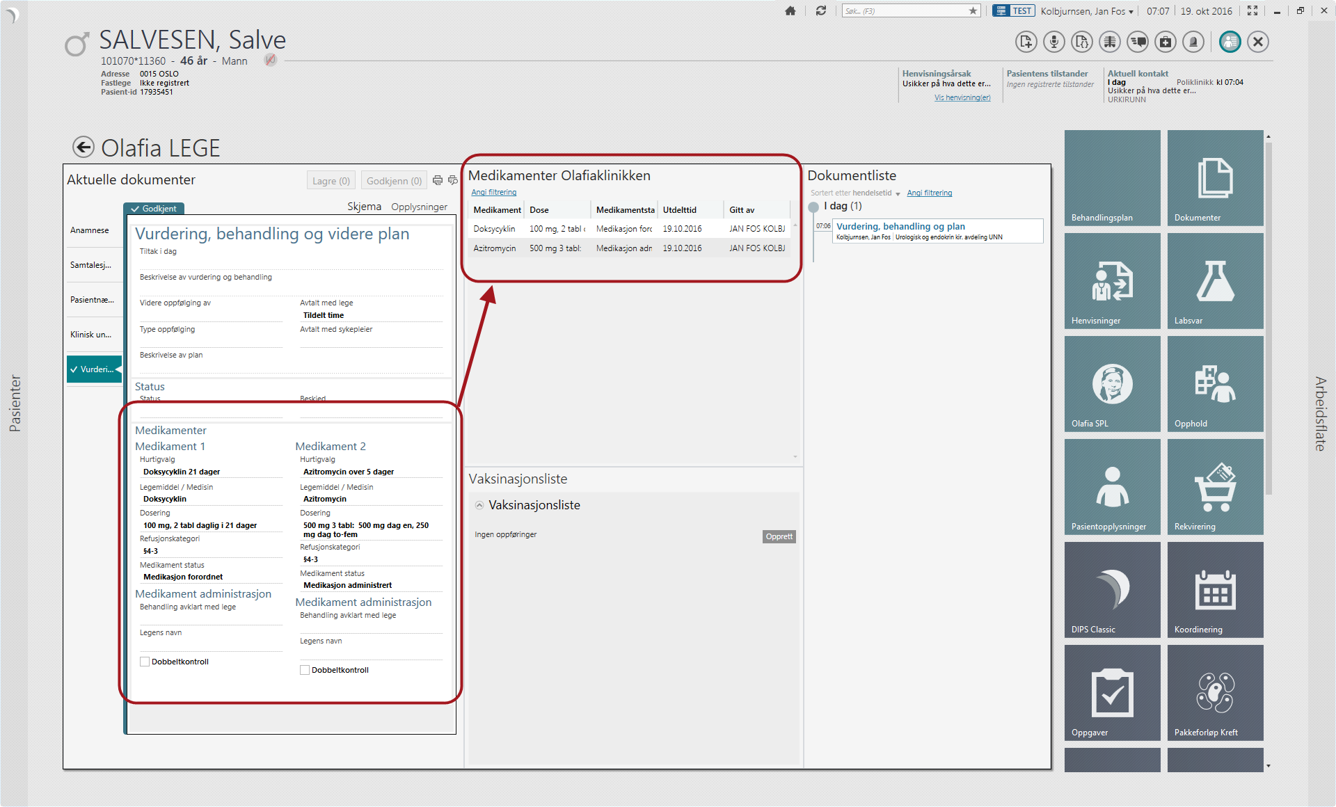 Arena Olafia Medikamentliste