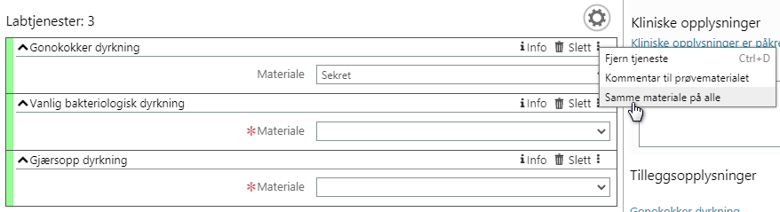 Samme materiale for alle