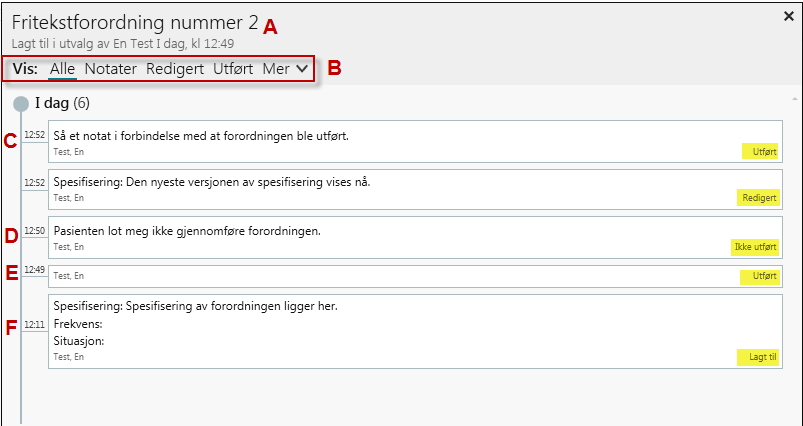 Historikkvisning på forordning.