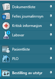 Utvalgte sider lagt til i hurtignavigatoren