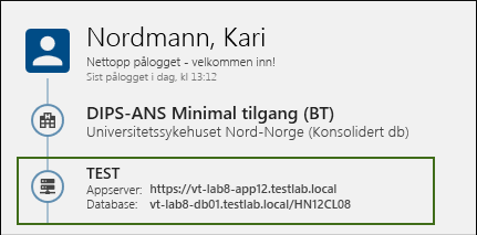 Database og applikasjonsserver