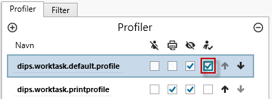 Hake for lagres i brukerinnstillinger