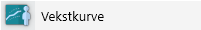 Vekstkurve vist i startmenyen