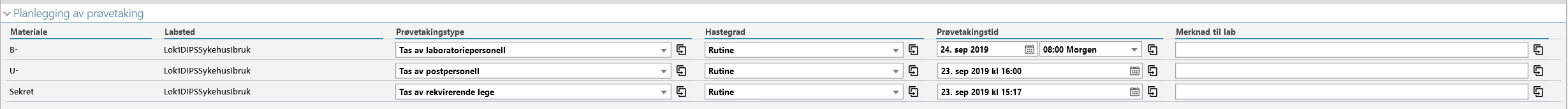 Planlegging av prøvetaking