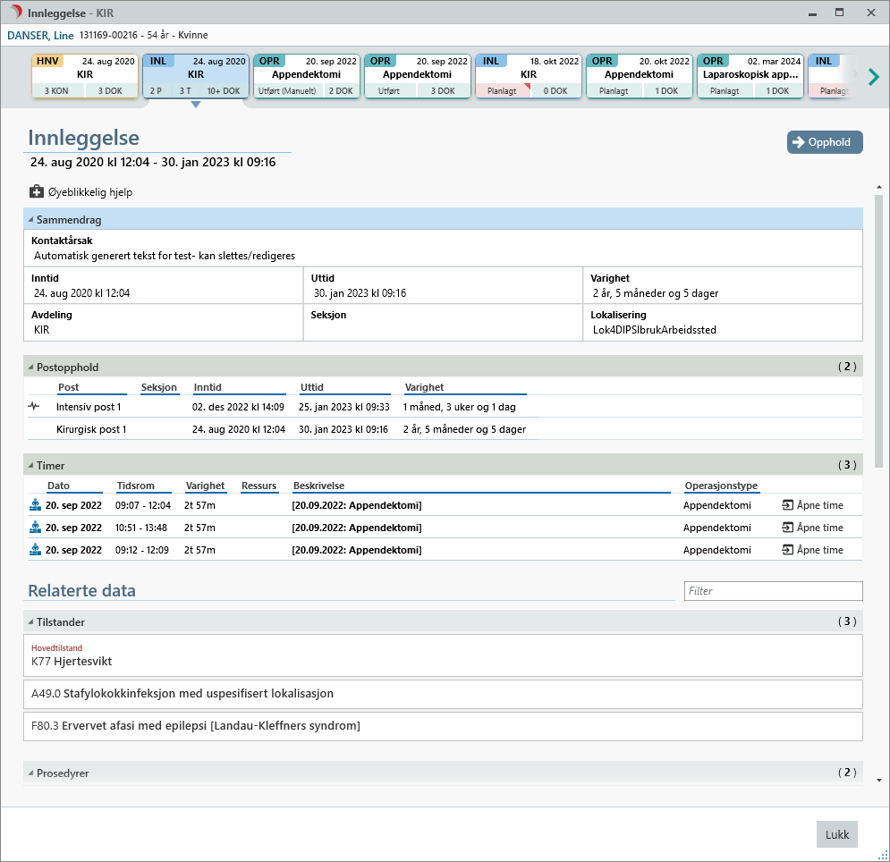 Patient Timeline Details