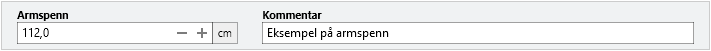 Registrering av armspenn