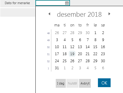 Registrering av menarke