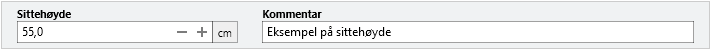 Registrering av sittehøyde