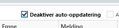 Deaktiver auto-oppdatering