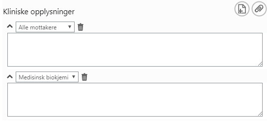 Splitting av kliniske opplysninger