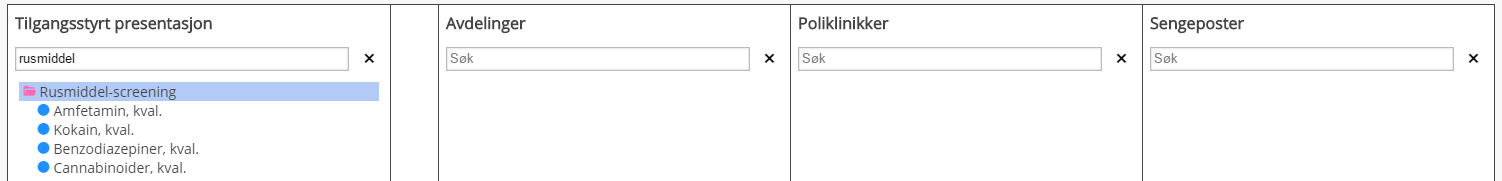 Det er ikke definert tilgangsbegrensninger for dette nivået av den markerte presentasjonen