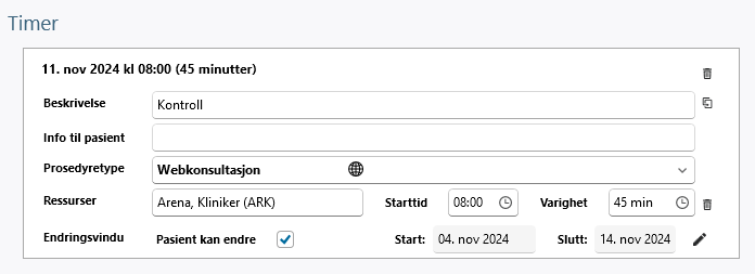 webbookingtime endringsvindu