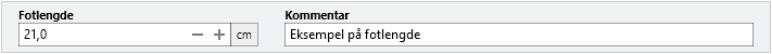 Registrering av fotlengde