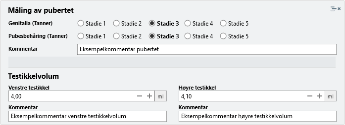 Registrering av Tanner-stadier for gutt