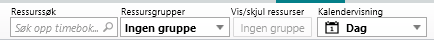 Verktøylinje med Ressurssøk