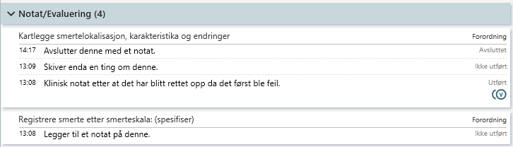 Gjenfinne vurderinger i Aktivitetsloggen.