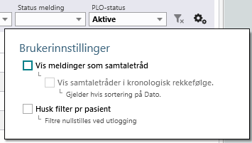 Konfigurasjon av sortering