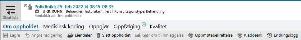 Opphold poliklinikk ny