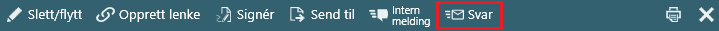 Fastlegedialog svarknapp