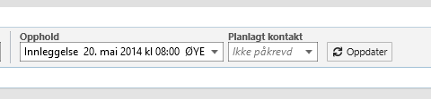 Velge opphold og planlagt kontakt.