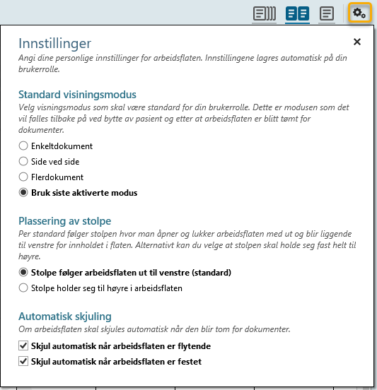 Personlige innstillinger